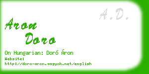 aron doro business card